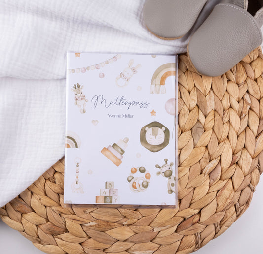 Mutterpass Hülle personalisiert LISA | Geschenkidee zur Schwangerschaft Passport Covers Papier Träume