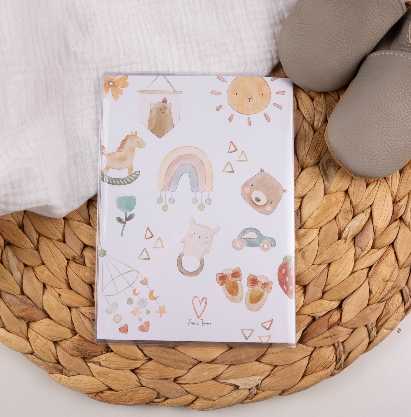 Mutterpass Hülle personalisiert DOODLE BABY | Geschenkidee zur Schwangerschaft Passport Covers Papier Träume