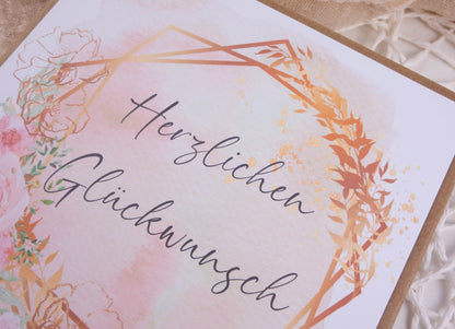 Geldgeschenk zur Konfirmation Kommunion Firmung ROSENKRANZ Papier Träume