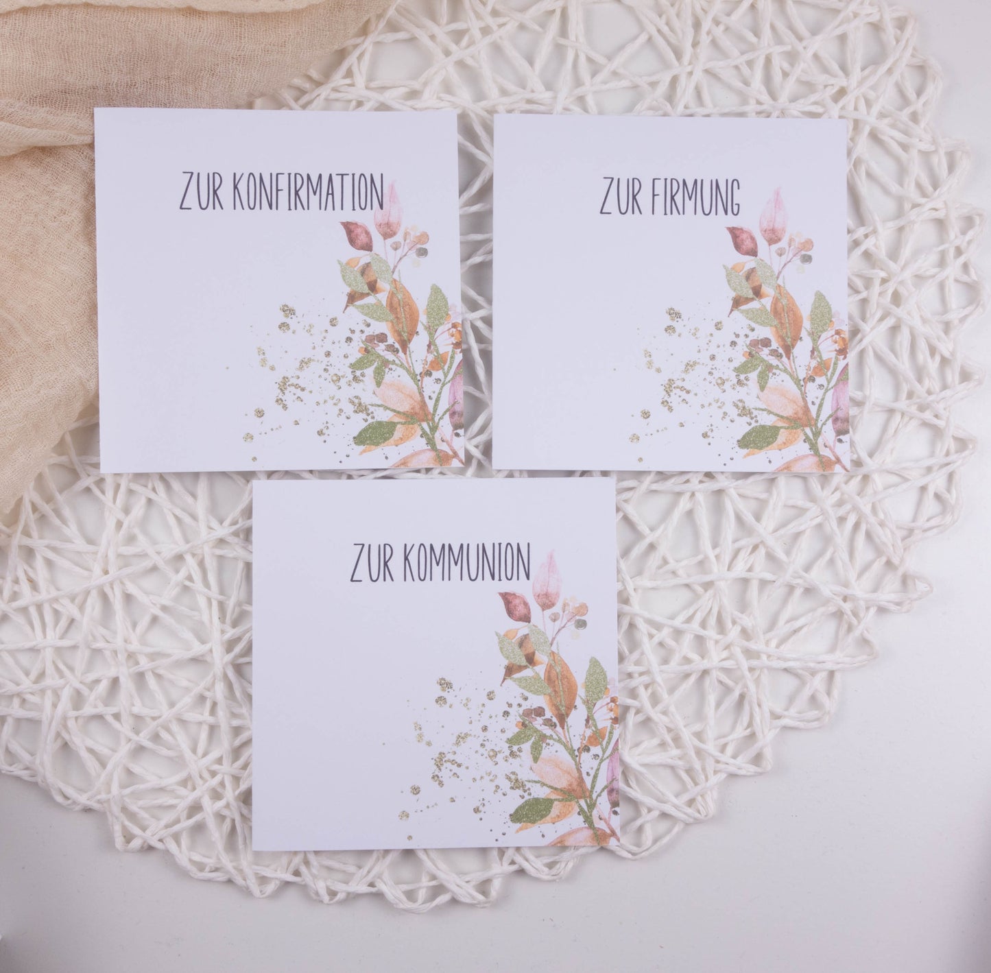 Geldgeschenk zur Konfirmation Kommunion Firmung ROSENKRANZ Papier Träume