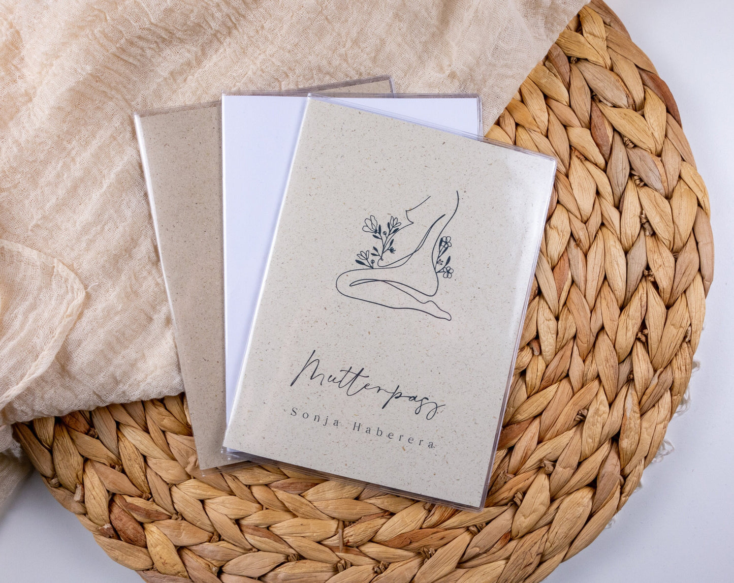 Mutterpass Hülle personalisiert NATURE 1 | Geschenkidee zur Schwangerschaft Passport Covers Papier Träume