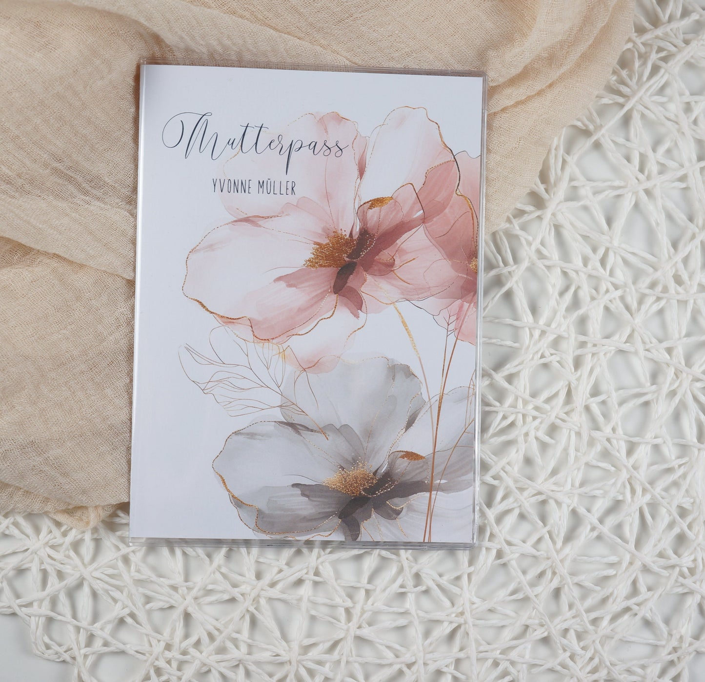 Mutterpass Hülle personalisiert ROSA TRAUM | Geschenkidee zur Schwangerschaft Passport Covers Papier Träume