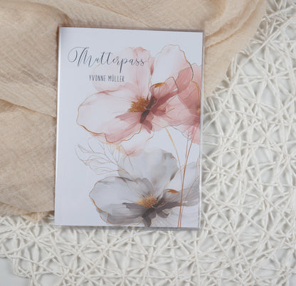 Mutterpass Hülle personalisiert ROSA TRAUM | Geschenkidee zur Schwangerschaft Passport Covers Papier Träume