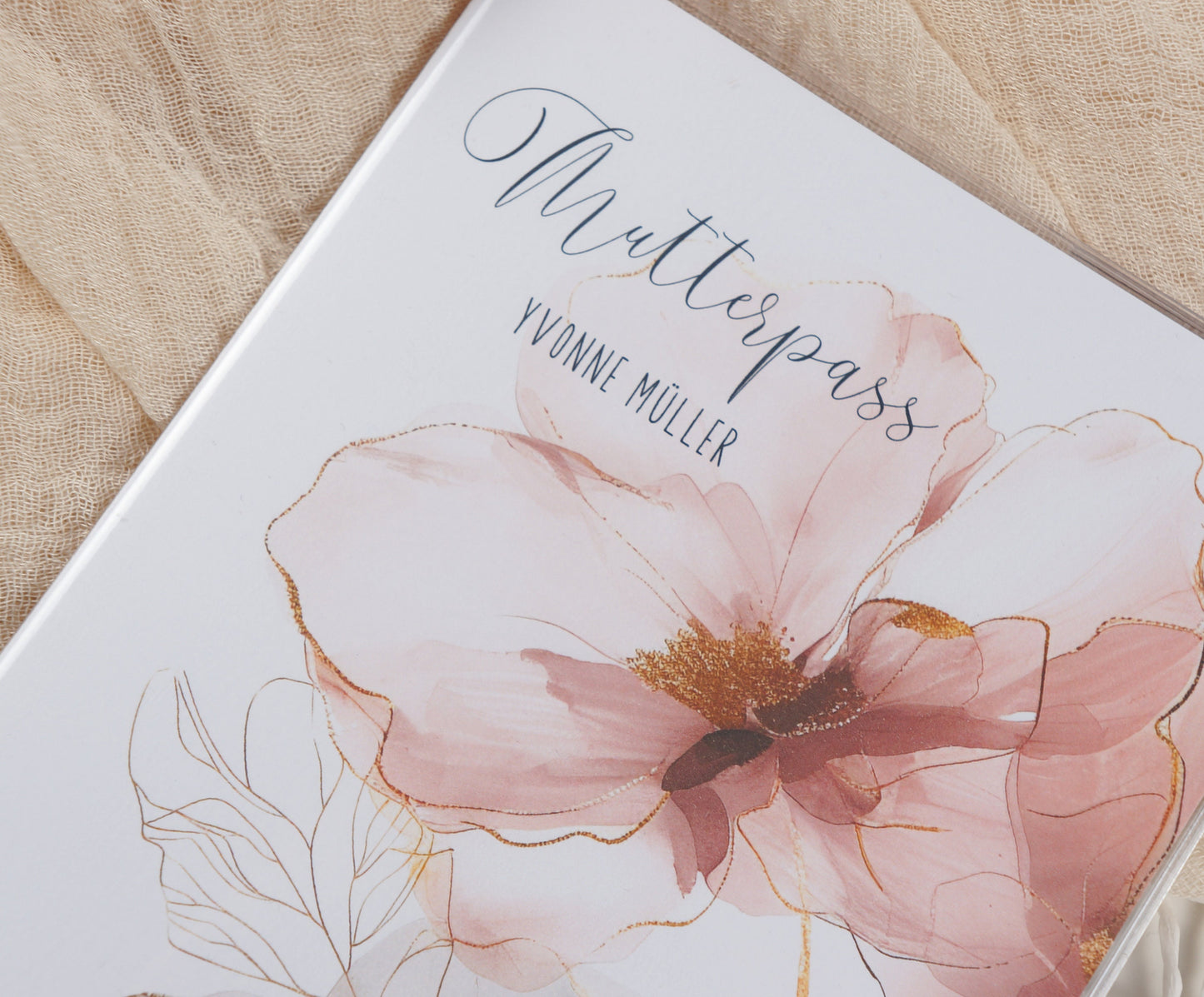 Mutterpass Hülle personalisiert ROSA TRAUM | Geschenkidee zur Schwangerschaft Passport Covers Papier Träume