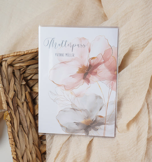 Mutterpass Hülle personalisiert ROSA TRAUM | Geschenkidee zur Schwangerschaft Passport Covers Papier Träume