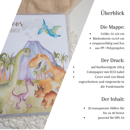 Zeugnismappe Hausaufgabenheft "Bunte Schule" personalisiert Office & School Supplies Papier Träume