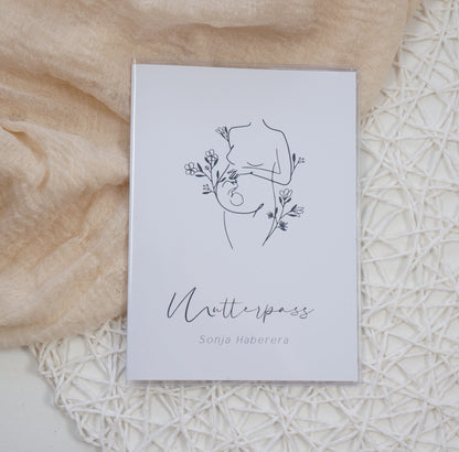 Mutterpass Hülle personalisiert Graspapier personalisiert NATURE 2 | Geschenkidee zur Schwangerschaft Passport Covers Papier Träume