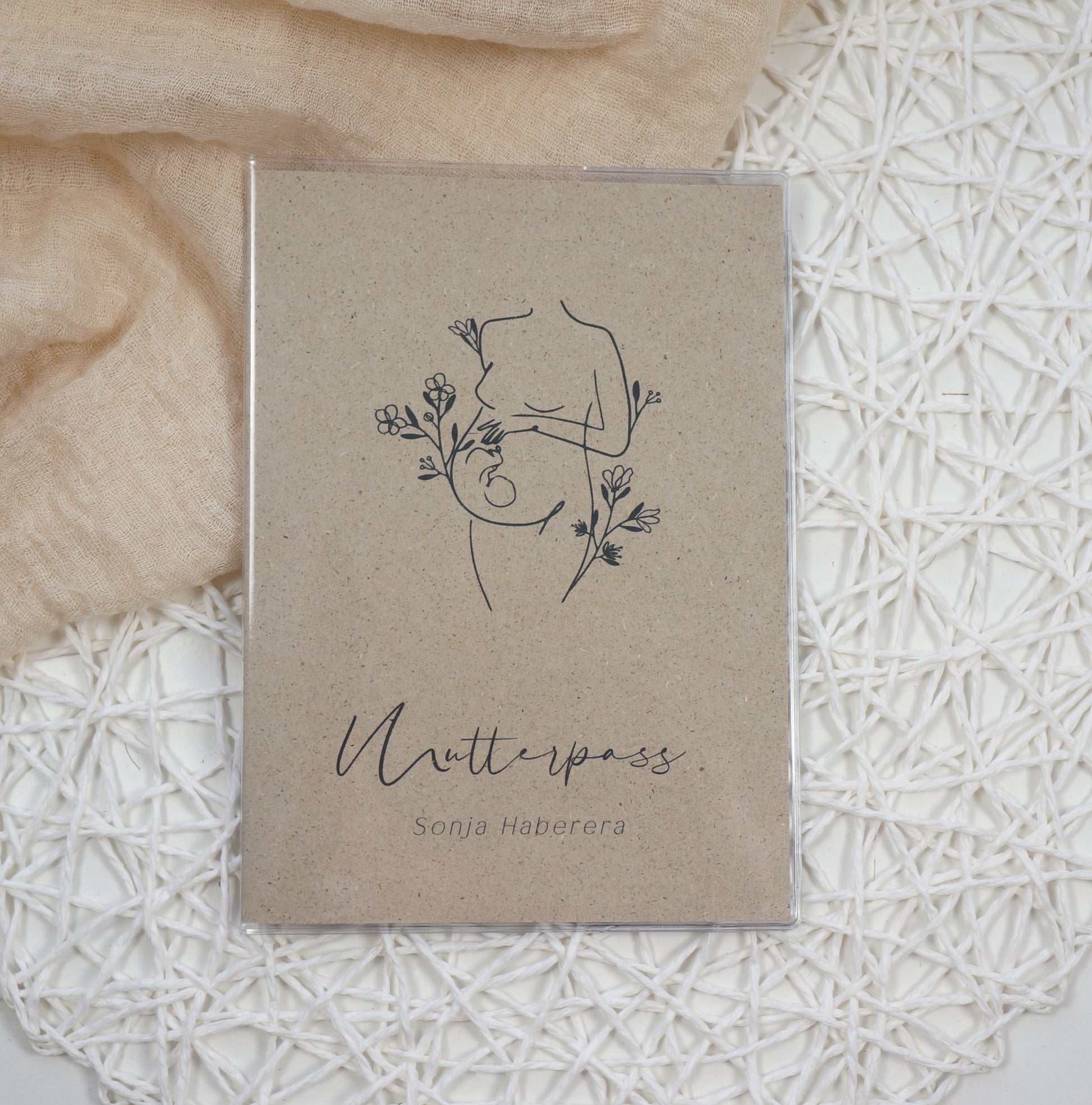 Mutterpass Hülle personalisiert Graspapier personalisiert NATURE 2 | Geschenkidee zur Schwangerschaft Passport Covers Papier Träume