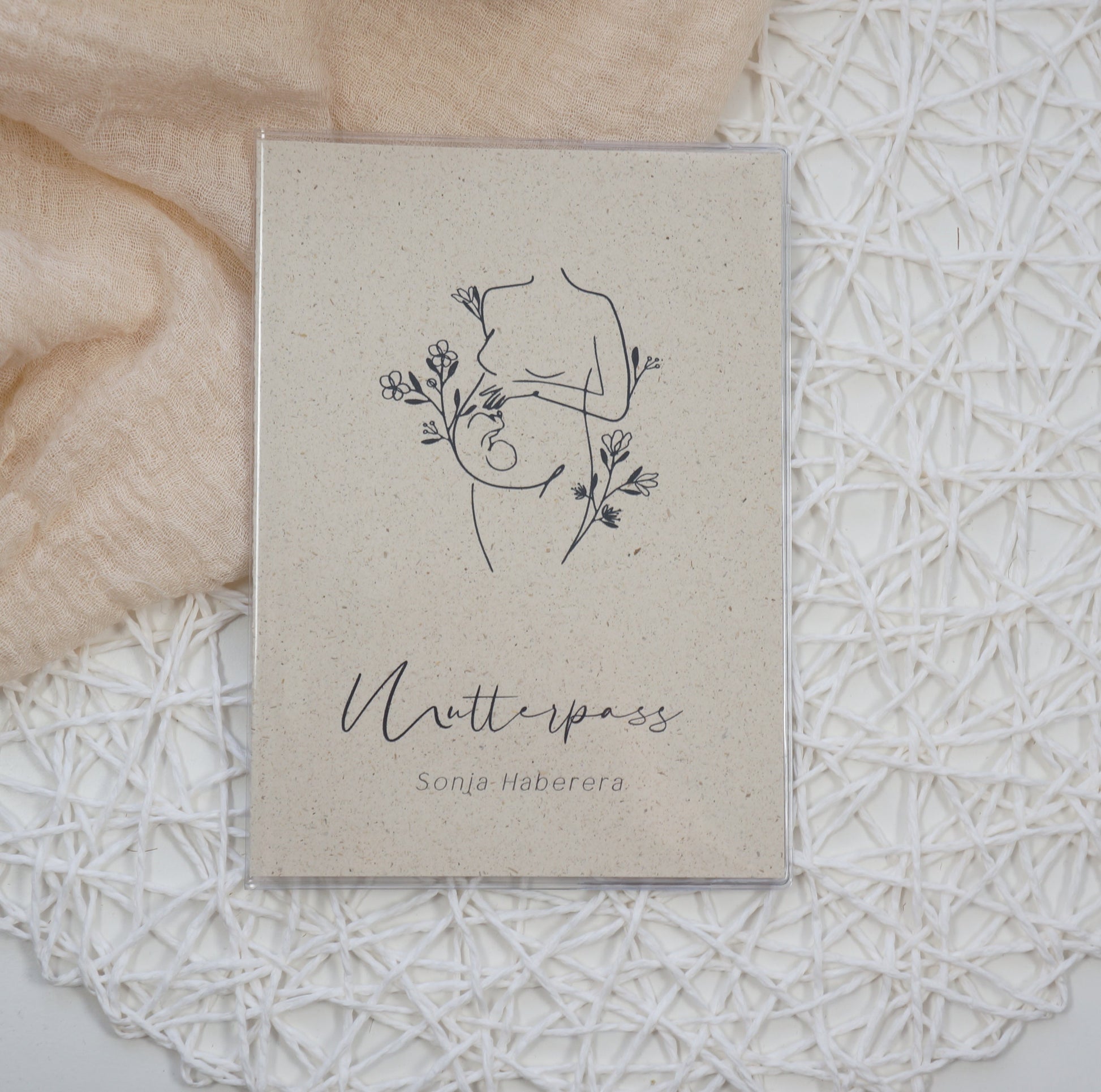 Mutterpass Hülle personalisiert Graspapier personalisiert NATURE 2 | Geschenkidee zur Schwangerschaft Passport Covers Papier Träume