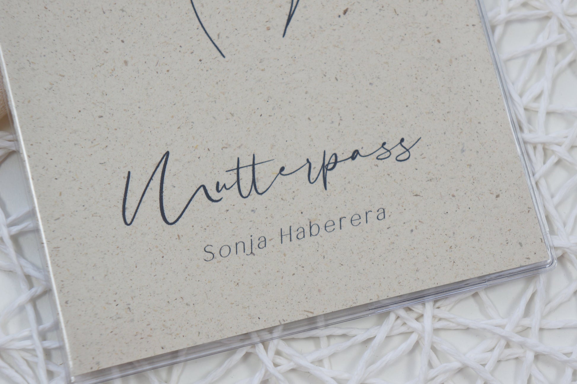 Mutterpass Hülle personalisiert Graspapier personalisiert NATURE 2 | Geschenkidee zur Schwangerschaft Passport Covers Papier Träume