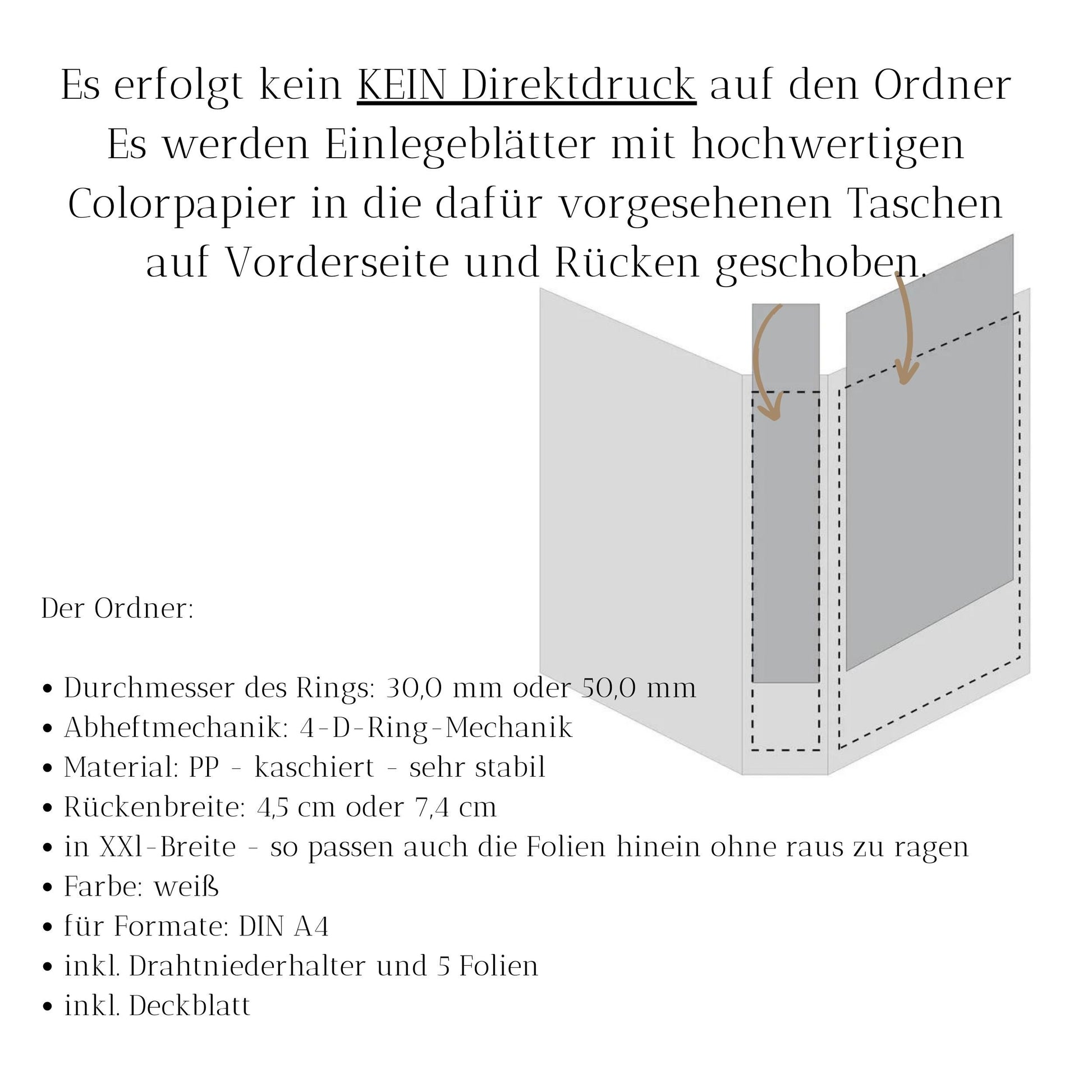 Kindergarten Ordner "Reh im Zauberwald" personalisiert - Sammelmappe Krippe Schule oder Kita Office & School Supplies Papier Träume