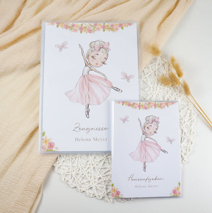 Zeugnismappe Hausaufgabenheft "Kleine Ballerina" personalisiert Office & School Supplies Papier Träume