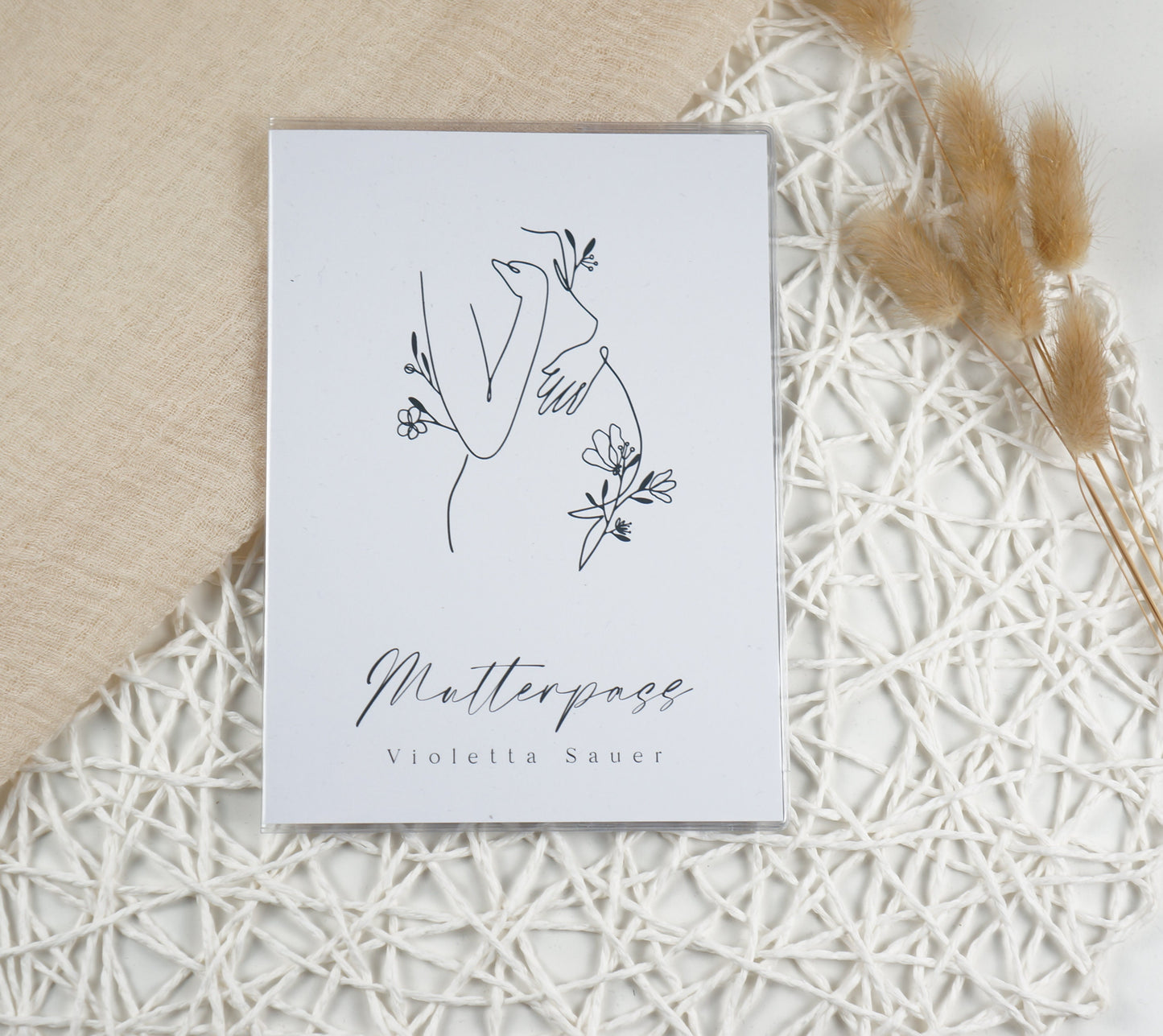 Mutterpass Hülle personalisiert Graspapier personalisiert NATURE 4 | Geschenkidee zur Schwangerschaft Passport Covers Papier Träume