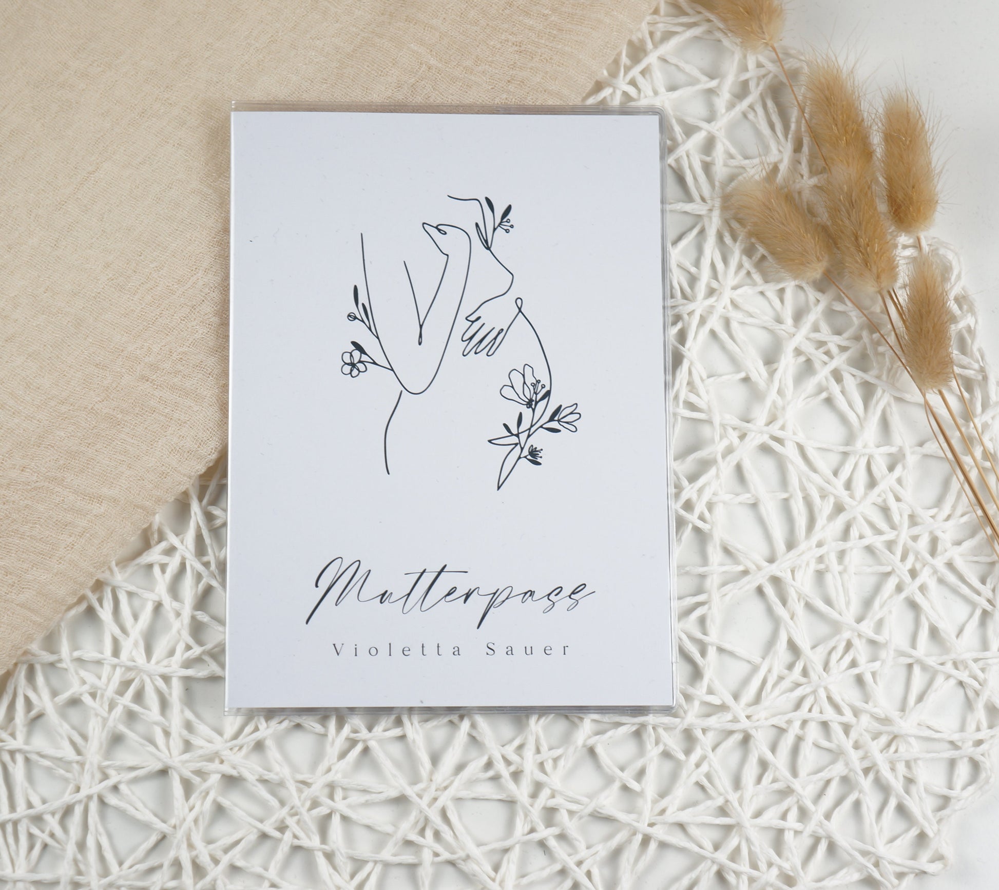 Mutterpass Hülle personalisiert Graspapier personalisiert NATURE 4 | Geschenkidee zur Schwangerschaft Passport Covers Papier Träume