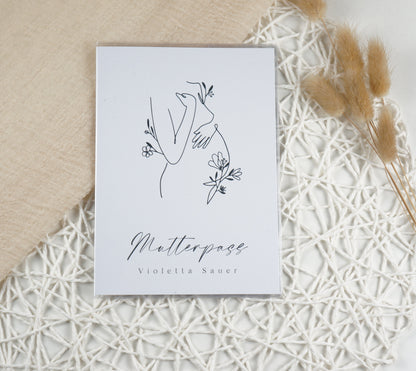 Mutterpass Hülle personalisiert Graspapier personalisiert NATURE 4 | Geschenkidee zur Schwangerschaft Passport Covers Papier Träume