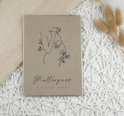 Mutterpass Hülle personalisiert Graspapier personalisiert NATURE 4 | Geschenkidee zur Schwangerschaft Passport Covers Papier Träume