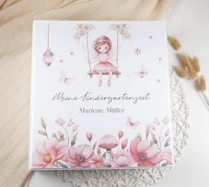 Kindergarten Ordner "Kleine Elfe" personalisiert - Sammelmappe Krippe Schule oder Kita Office & School Supplies Papier Träume