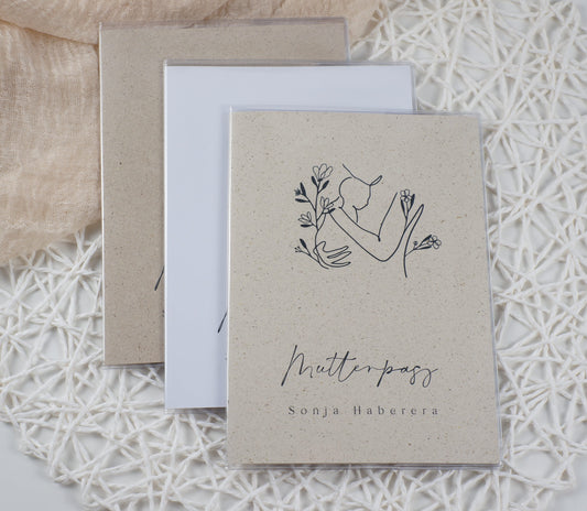 Mutterpass Hülle personalisiert NATURE 3 | Geschenkidee zur Schwangerschaft Passport Covers Papier Träume