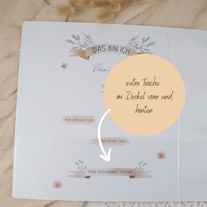 Kindergarten Ordner "Reh im Zauberwald" personalisiert - Sammelmappe Krippe Schule oder Kita Office & School Supplies Papier Träume