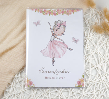 Zeugnismappe Hausaufgabenheft "Kleine Ballerina" personalisiert Office & School Supplies Papier Träume