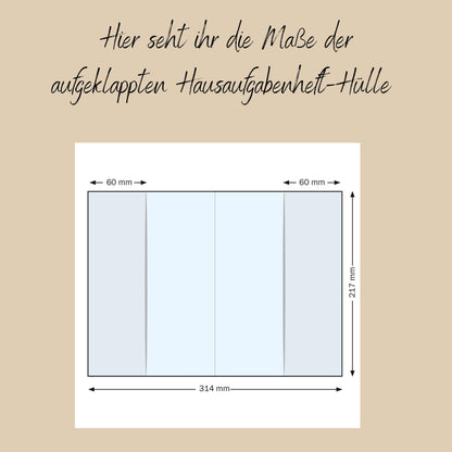 Zeugnismappe Hausaufgabenheft "Bunte Schule" personalisiert Office & School Supplies Papier Träume