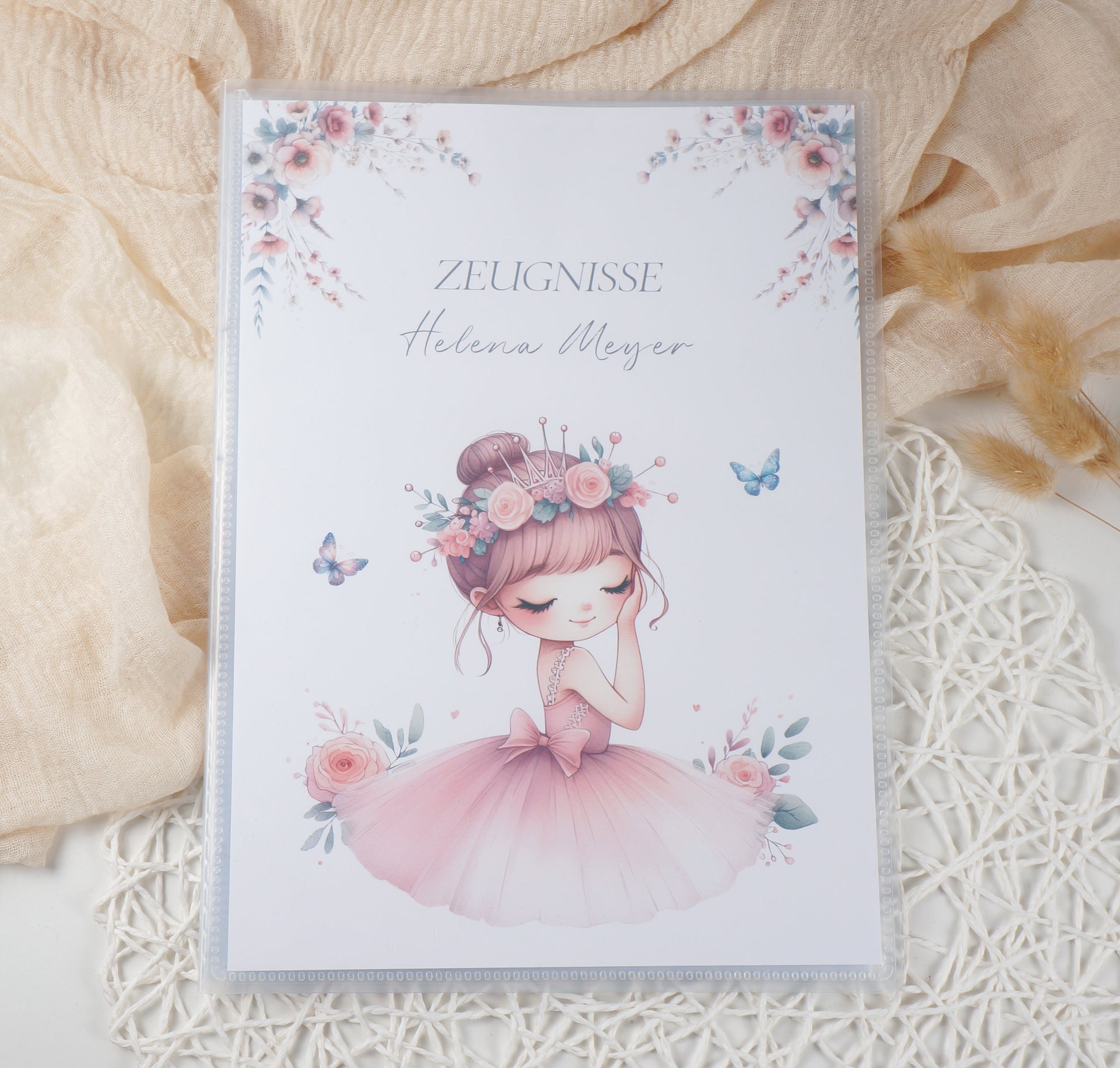 Zeugnismappe Hausaufgabenheft "ELFEN PRINZESSIN" personalisiert Office & School Supplies Papier Träume