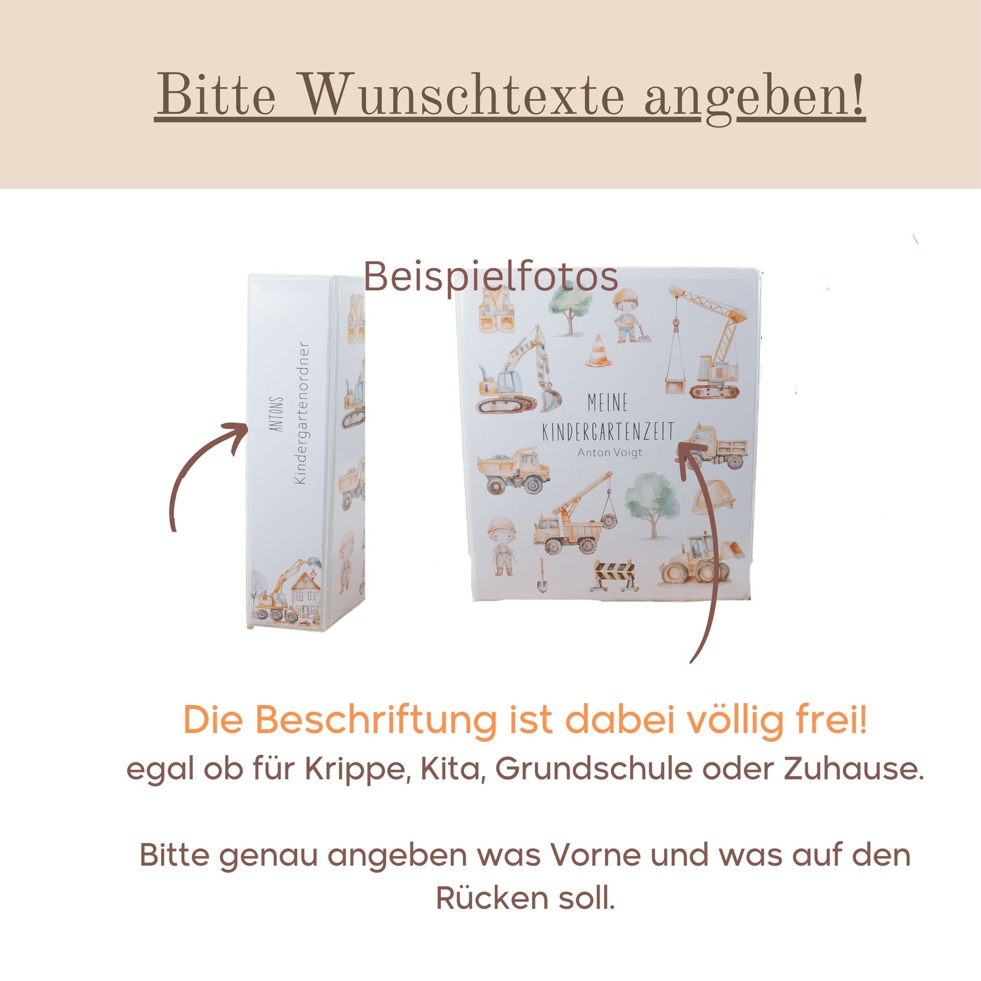 Kindergarten Ordner "Reh im Zauberwald" personalisiert - Sammelmappe Krippe Schule oder Kita Office & School Supplies Papier Träume