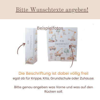 Kindergarten Ordner "Reh im Zauberwald" personalisiert - Sammelmappe Krippe Schule oder Kita Office & School Supplies Papier Träume