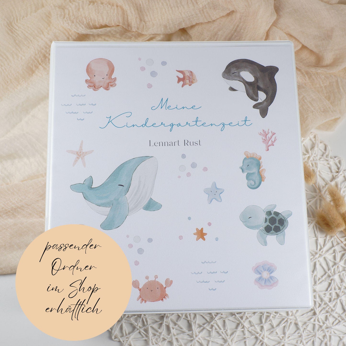 Zeichenmappe A3 oder A4 personalisiert UNTER WASSER BUNT Office & School Supplies Papier Träume