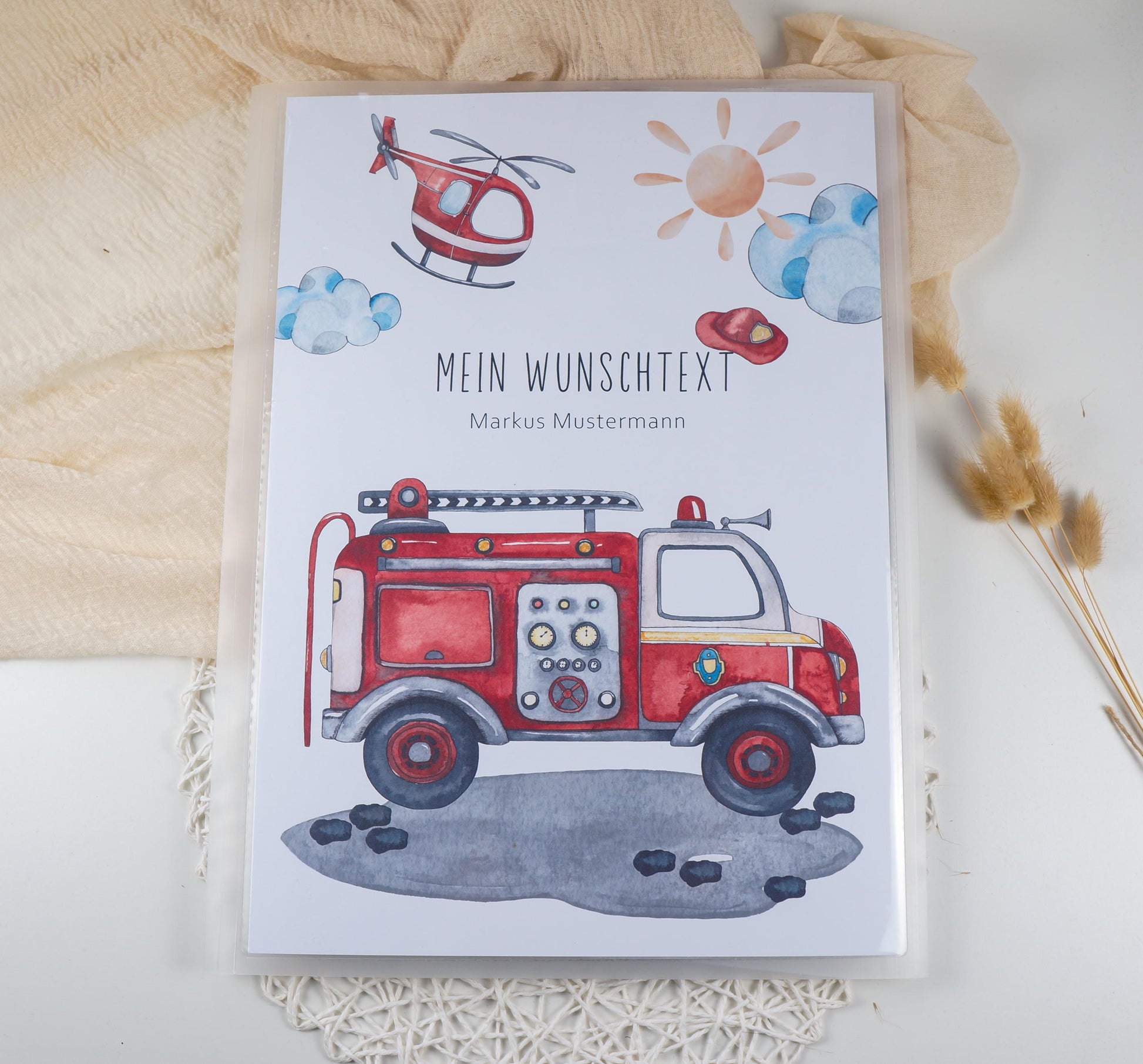 Zeichenmappe A3 oder A4 personalisiert FEUERWEHR Office & School Supplies Papier Träume