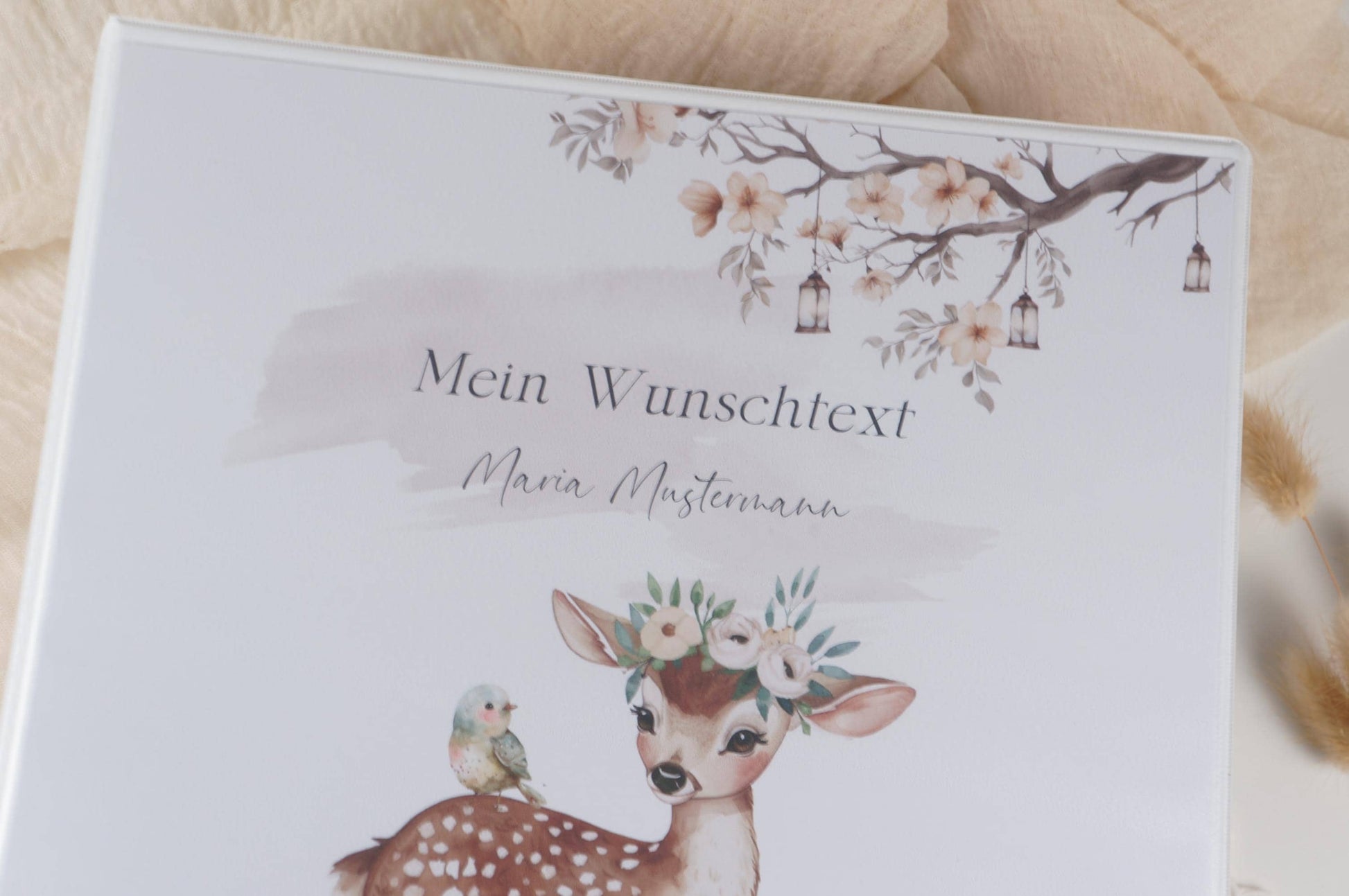 Kindergarten Ordner "Reh im Zauberwald" personalisiert - Sammelmappe Krippe Schule oder Kita Office & School Supplies Papier Träume