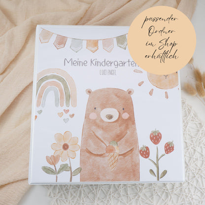Zeichenmappe A3 oder A4 personalisiert DOODLE BÄR Office & School Supplies Papier Träume