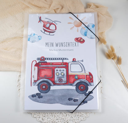 Zeichenmappe A3 oder A4 personalisiert FEUERWEHR Office & School Supplies Papier Träume