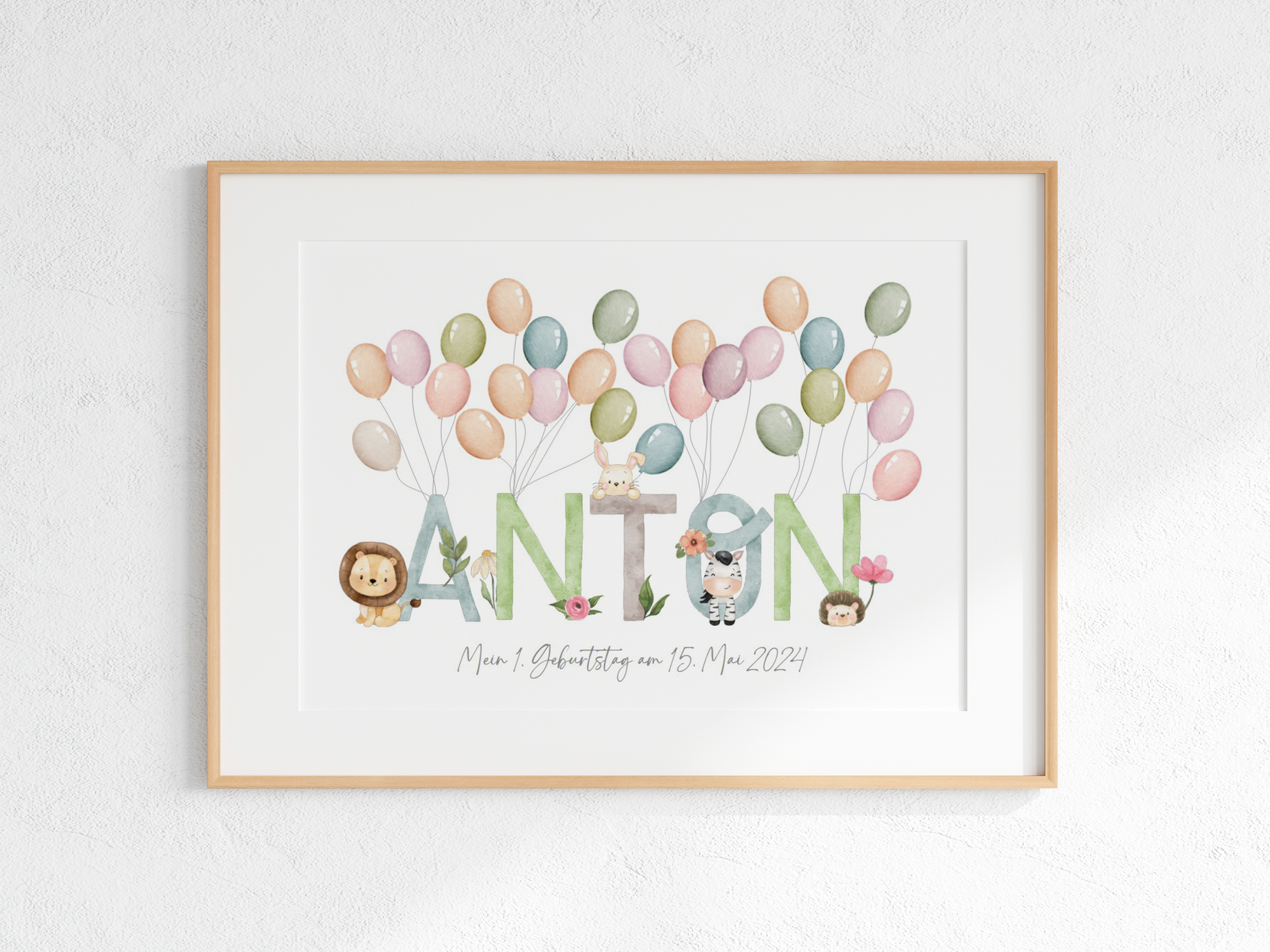 Gästebuch personalisiert Namensposter TIERE Taufe Einschulung Geburtstag als Geschenk Gästeposter Papier Träume