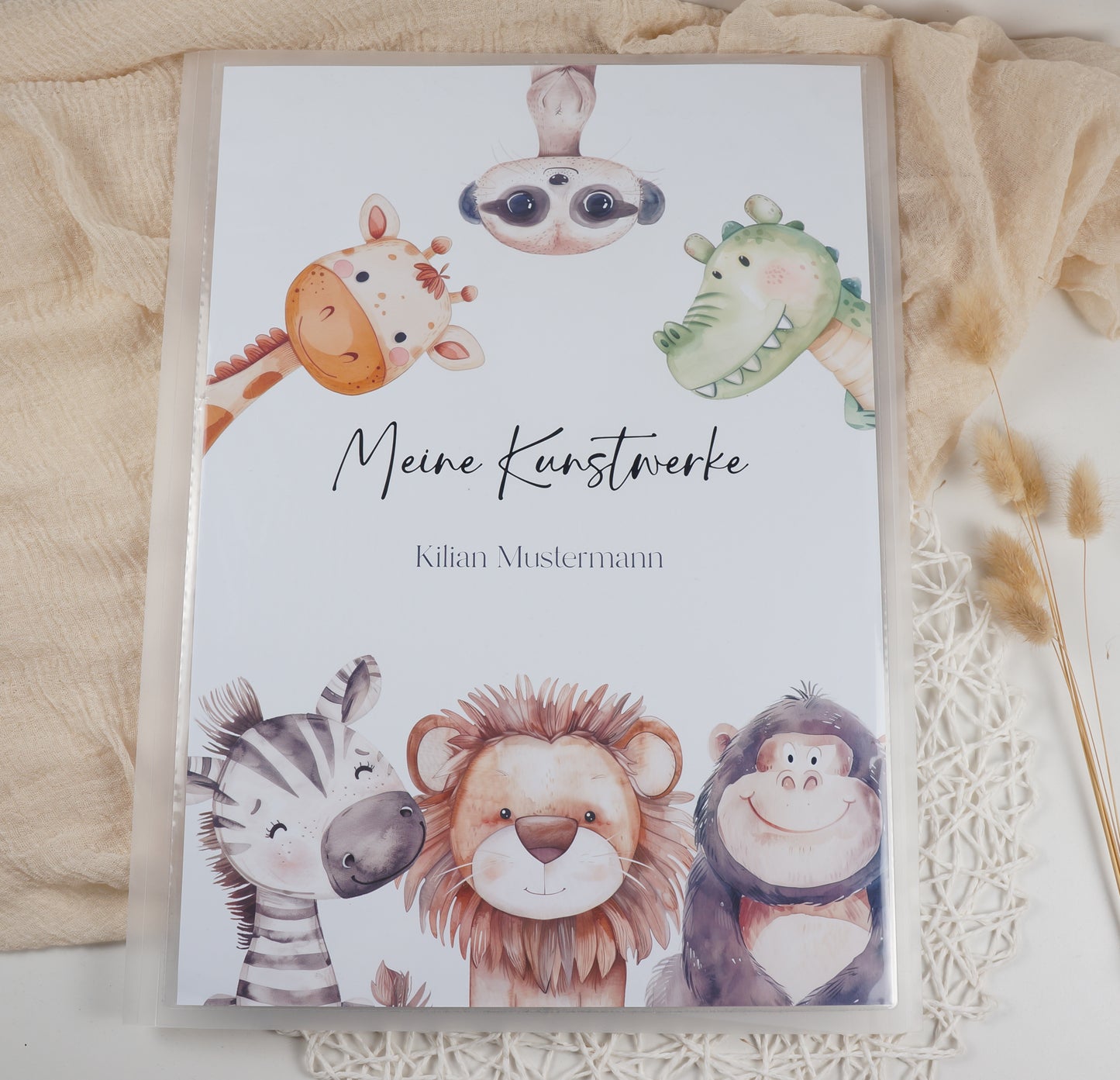 Zeichenmappe A3 oder A4 personalisiert TIERISCH STARKE FREUNDE Office & School Supplies Papier Träume