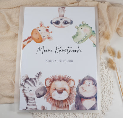Zeichenmappe A3 oder A4 personalisiert TIERISCH STARKE FREUNDE Office & School Supplies Papier Träume