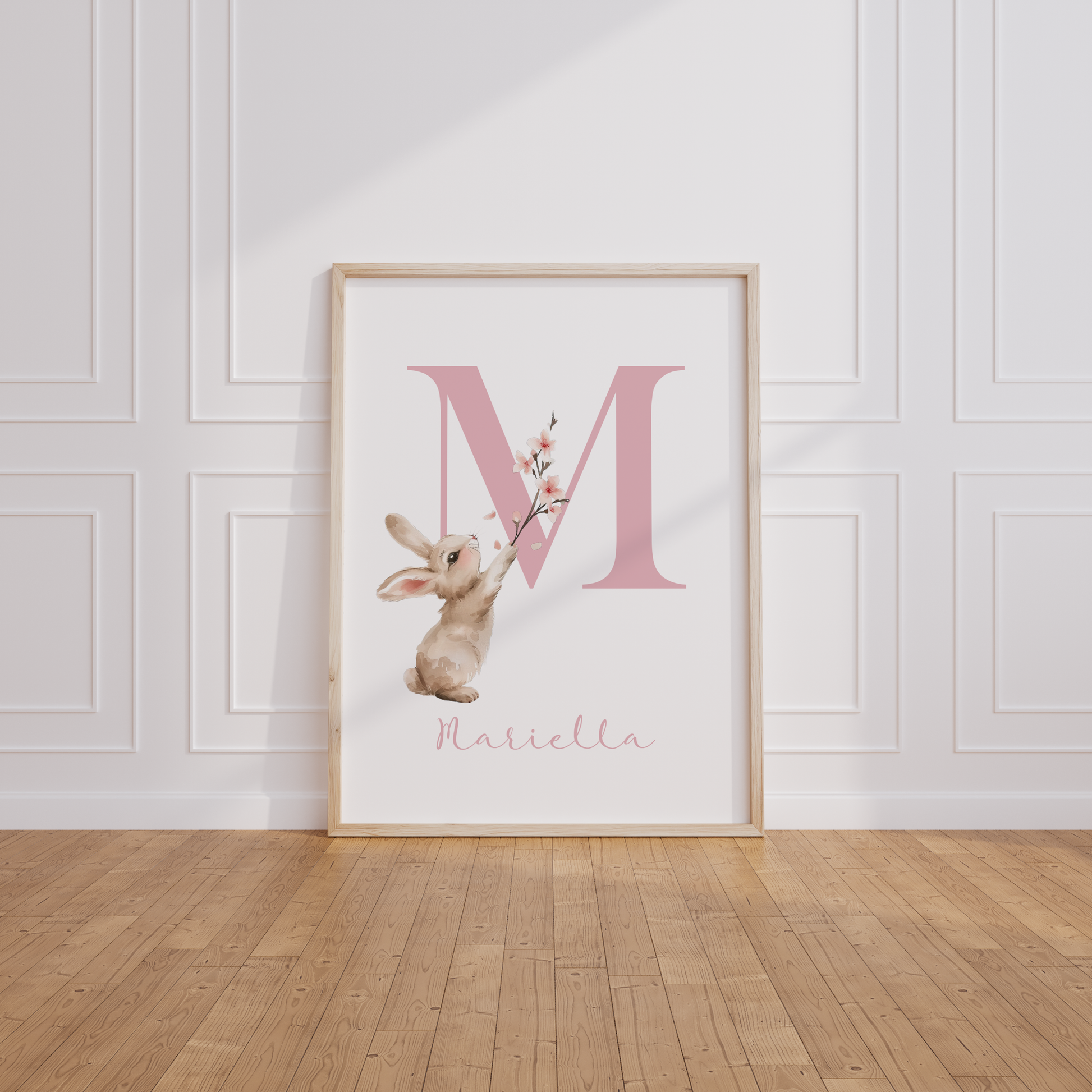 Kinderzimmer Poster 3er Set HÄSCHEN NAMENSPOSTER personalisiert Wandbild Kinderposter Geschenk zur Geburt Geburtsposter Papier Träume