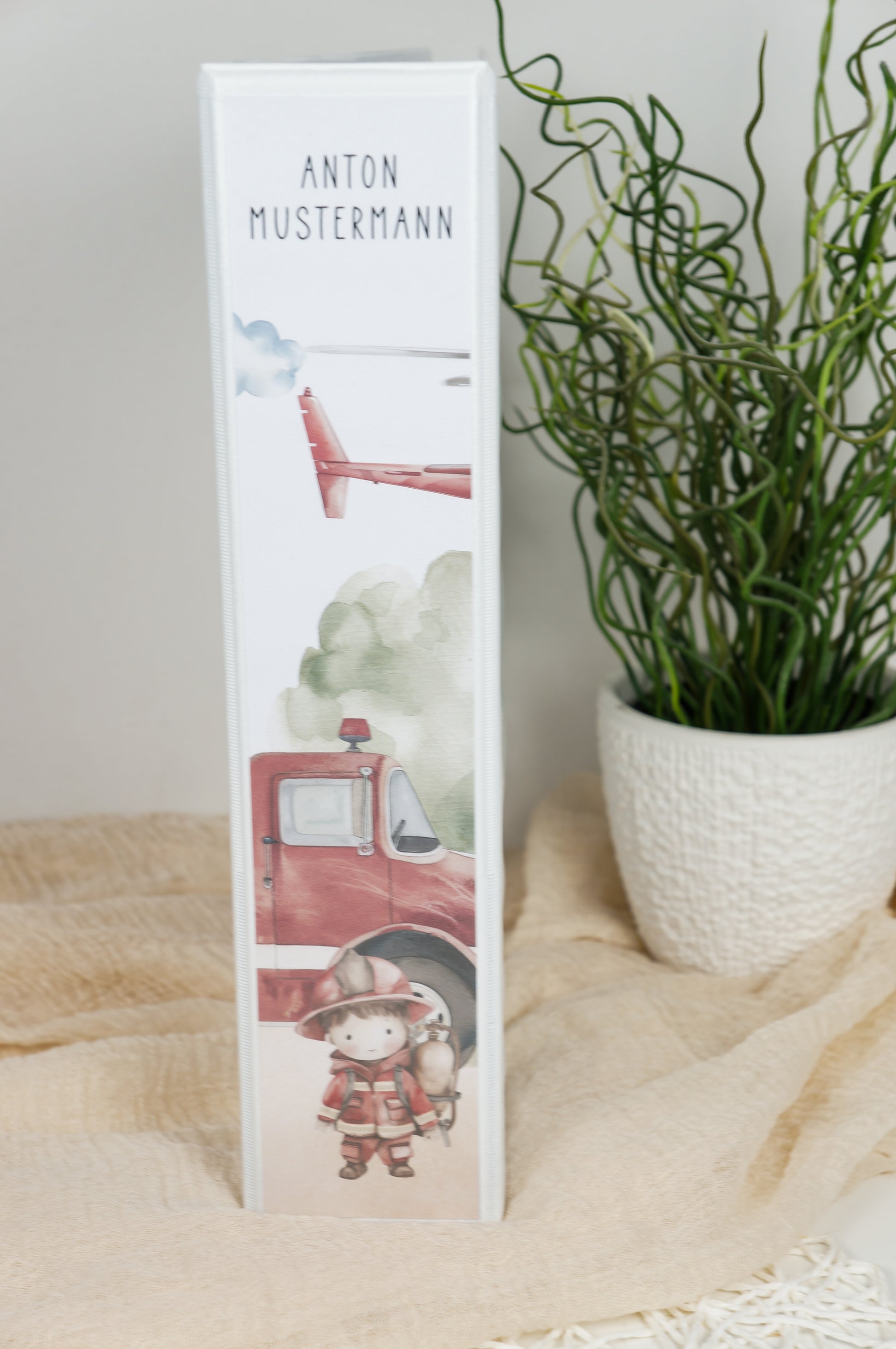 Kindergarten Ordner "Feuerwehr Katze" personalisiert - Sammelmappe Krippe Schule oder Kita Office & School Supplies Papier Träume