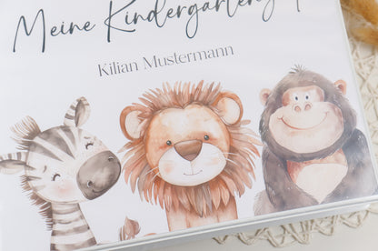 Kindergarten Ordner "SAFARI TIERE PORTRAITS" personalisiert - Sammelmappe Krippe Schule oder Kita Office & School Supplies Papier Träume