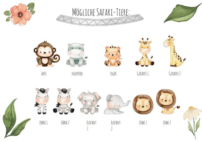 Gästebuch personalisiert Namensposter TIERE Taufe Einschulung Geburtstag als Geschenk Gästeposter Papier Träume